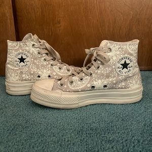 Tan Platform Converse